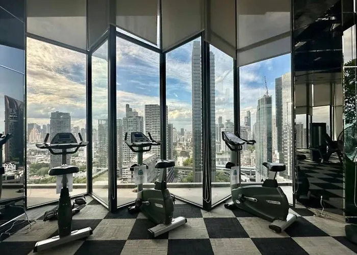 Thonglor Next To Bts Modern - Fitness Gym With Full View Apartment *